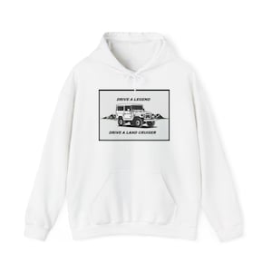 Drive a Legend Land Cruiser Hoodie | Vintage SUV Illustration, Off-Road Graphic