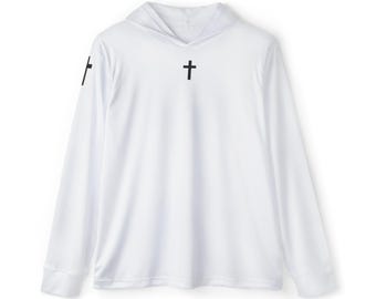 Cienka bluza z kapturem „Christ Is King” || Wzór chrześcijańskiego krzyża
