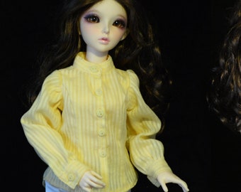 Blouse with Mandarin collar and long sleeves in choice of colors for Minifee and other 1/4 scale BJDs