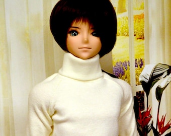 Turtleneck Top of Cotton Knit for Smart Doll Guys, also fits Ringdoll Junior and other 63-64cm BJDs