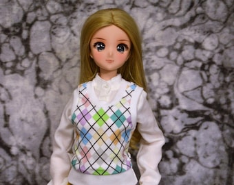 Smart Doll Argyle Strickweste in Farbauswahl