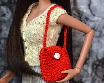 Hand Crocheted Shoulder Bag for Smart Doll and other 1/3 scale dolls and BJDs