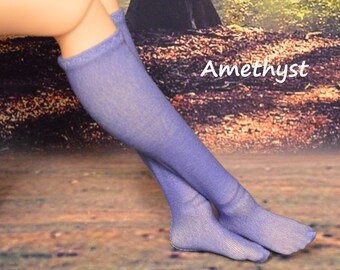 Opciones de colores sólidos de calcetines hasta la rodilla para Smart Doll con cuerpo de pera.