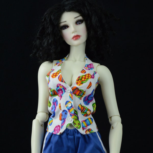 Halter-style Vest for Fairyland's Feeple 65 and similar curvy BJDs in color and theme choice