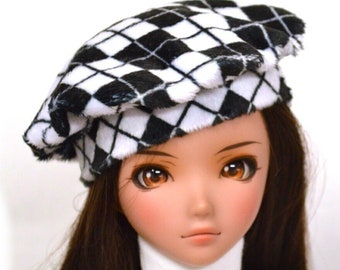 Fun Fur Beret Style Hats in pattern choices and modeled on MNF and Smart  Doll. See photos