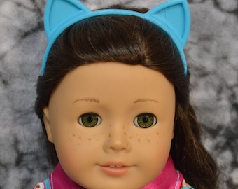 Cat Ear headband to fit 12" head size and Smart Dolls with fluffy hairdos, like Beyond.