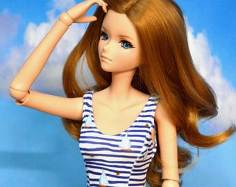 Smart Doll one-piece tank style swimsuit with "soft" high-cut leg style