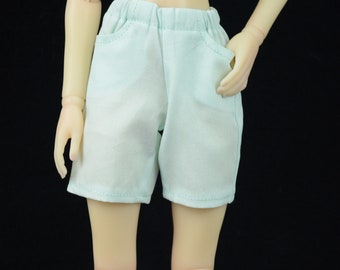 Bermuda shorts of organic cotton with front pockets for slim or non-slim 1/4 scale BJDs