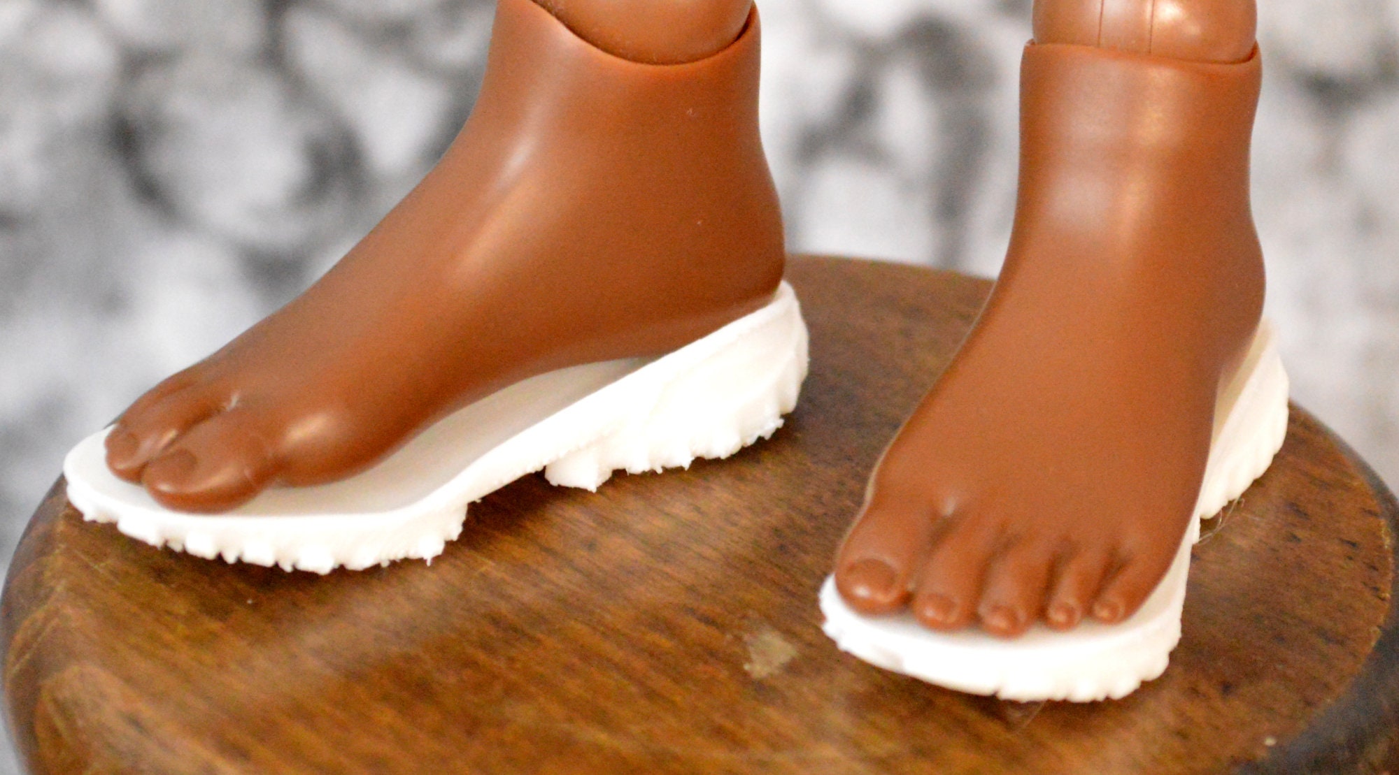 etc. white Choose from silver Hard Plastic Athletic Soles to make your own doll sandalsshoes for vinyl Smart Doll