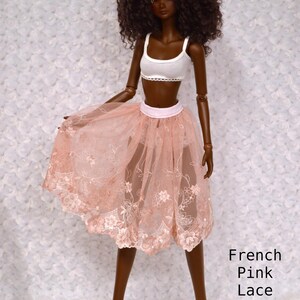 Smart Doll Lace Skirts in many color and design choices French Pink Lace