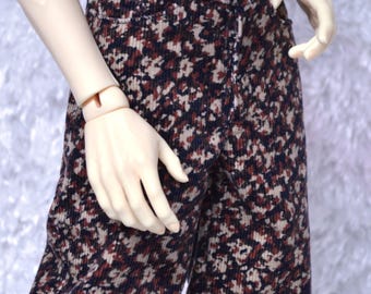 OOAK Corduroy Jeans with working pockets and fly zipper for 70cm BJDs