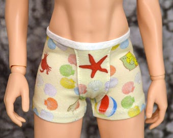 More Smart Doll Guy knit boxer briefs designed for him and 1/3 BJDs his size in choice of colors and prints