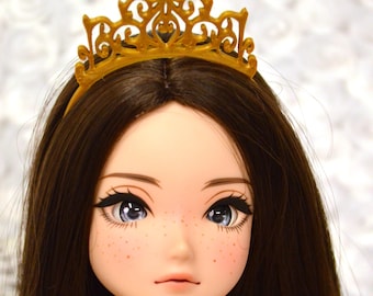 Diademas de tiara en plata y oro para Smart Doll y cabezas de 8" de circunferencia