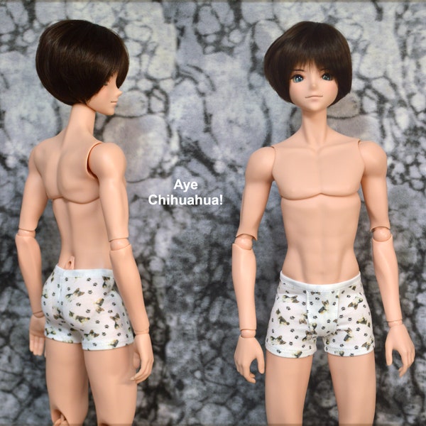 Designer knit boxer briefs for Smart Doll Guys and 1/3 BJDs his size in choice of colors and prints