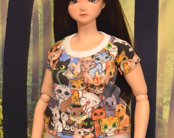 Camisetas con estampado de muñeca inteligente con cuerpo de pera y varias opciones