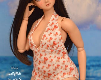 Halter-Style Swimsuits for Smart Doll with Pear Body in choices of patterns/colors