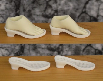 FeePle 65 Handmade Soles of hard plastic to make your own doll sandals/shoes