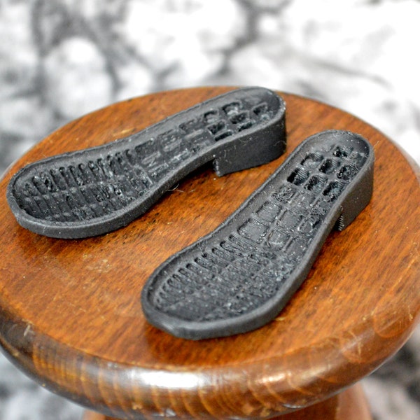 Handmade DIY Black soles for you to make shoes or sandals for your Dollfie Dream