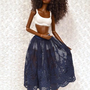 Smart Doll Lace Skirts in many color and design choices Navy Blue