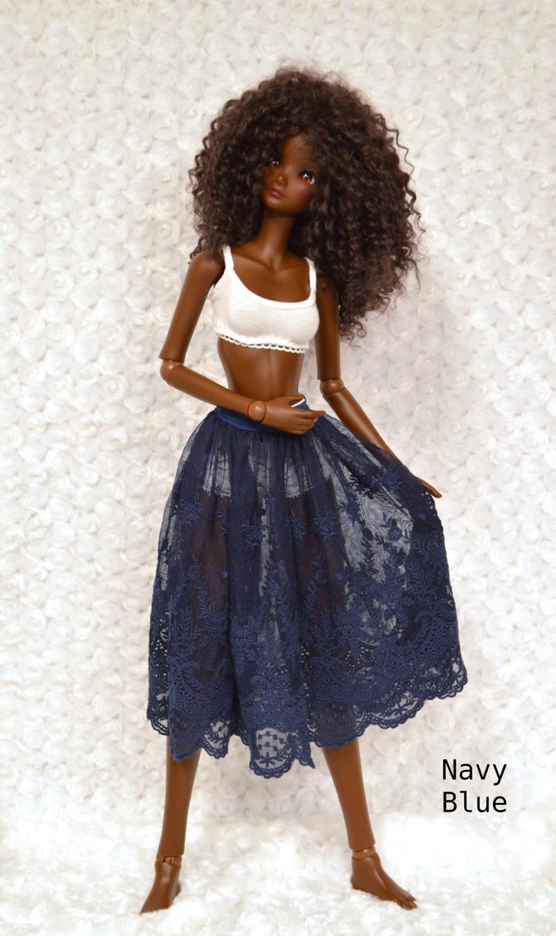 Smart Doll Lace Skirts in many color and design choices Navy Blue