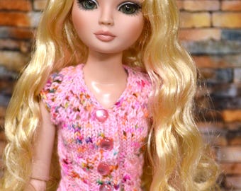 Hand Knit vests in a variety of colors and fibers for MNF and Ellowyne Wilde