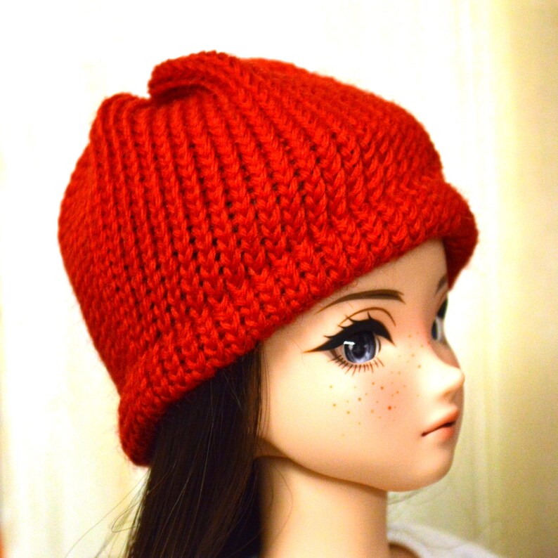 Smart Doll hand-knit Hats in color choices Red J