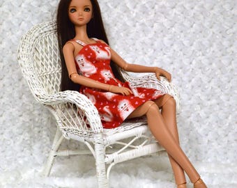 OOAK Dress designed for Smart Doll with cats and hearts