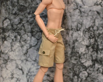 Drawstring waist cargo bermuda shorts for Smart Doll guys in choice of colors