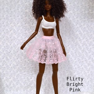 Smart Doll Lace Skirts in many color and design choices Flirty Bright Pink