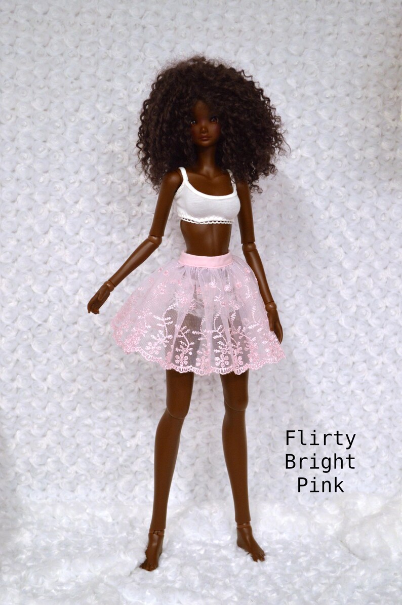 Smart Doll Lace Skirts in many color and design choices Flirty Bright Pink