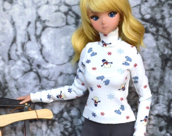 Selección de cuellos altos de punto de algodón para muñecas Smart Doll y BJD delgadas de escala 1/3.