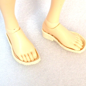 Handmade Plastic Shoe Bases Soles to make your own doll sandals/shoes especially for MNF. Choose from a variety of colors available.
