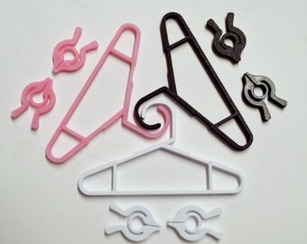 Hangers with Matching Clips designed for 11-12 Inch fashion dolls