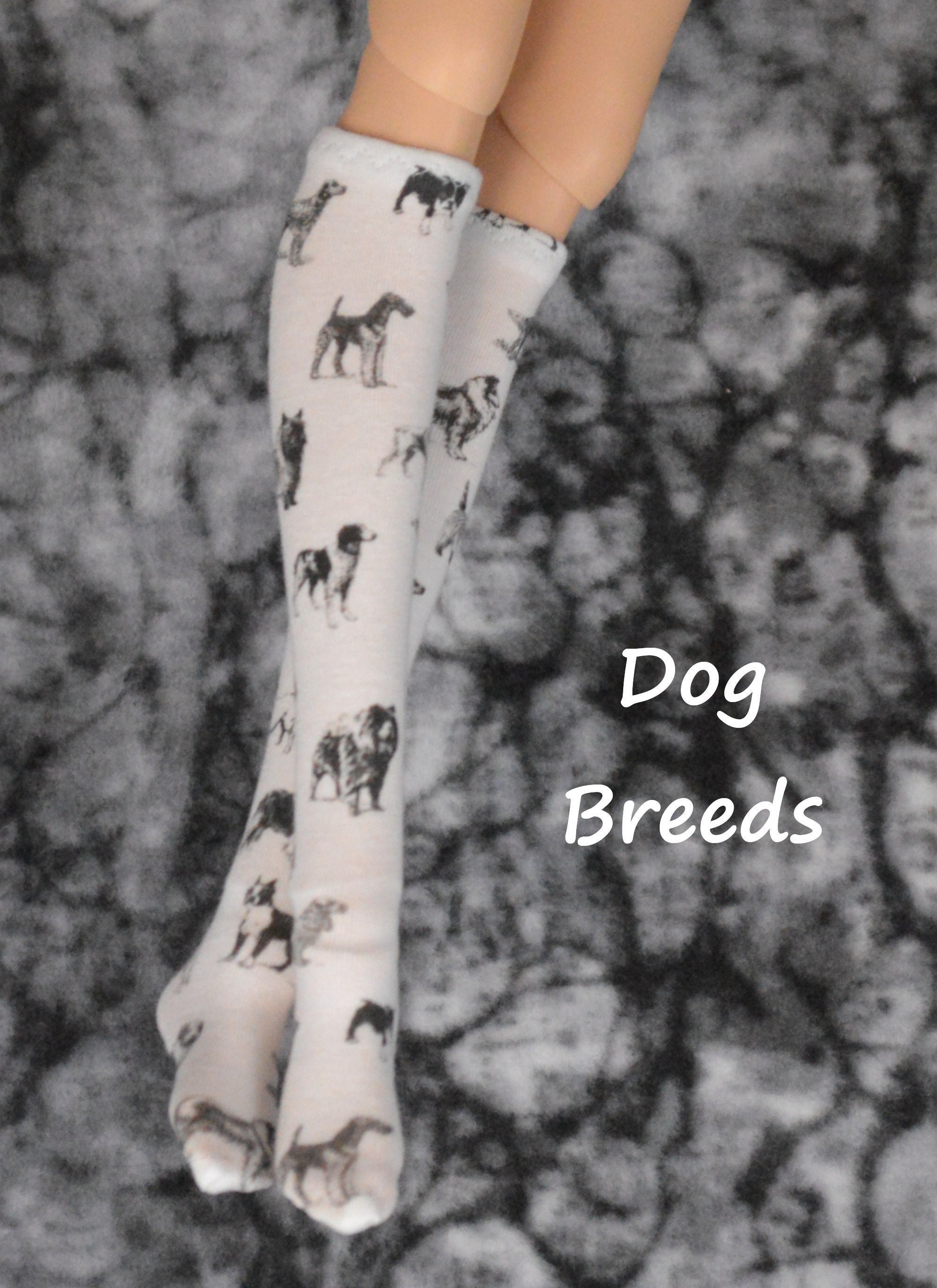Knee-high Socks designed for 1/3 scale BJDs, Dollfie Dream, Smart Doll, etc. Scroll through photos to see all choices.
