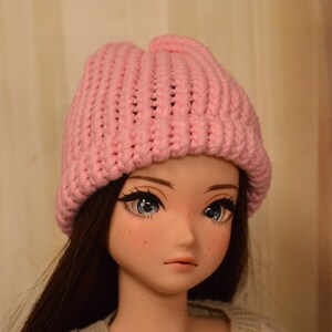 Smart Doll hand-knit Hats in color choices Pink Polyester