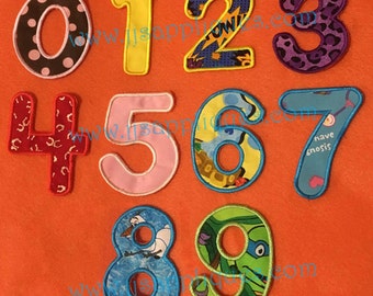 Fonts - Round Applique Numbers Machine Embroidery Designs 4 sizes for 4x4, 5x7 hoops - Instant Download