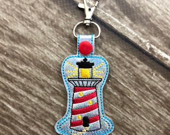 Direct downloaden - ITH Lighthouse-sleutelhangerontwerp - Feltie-sleutelhanger borduurwerk - 4 x 4, 5 x 7 hoepels