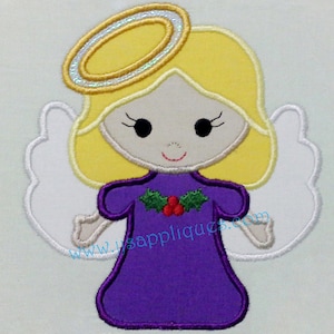 Natale Angelo Applique ricamo Design - dimensioni del cerchio 4x4, 5x7, 6x10 Download istantaneo