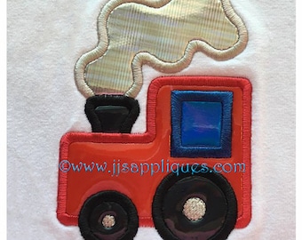 Train Applique Designs - Train Engine digitized embroidery applique design 4x4, 5x7, and 6x10 hoops