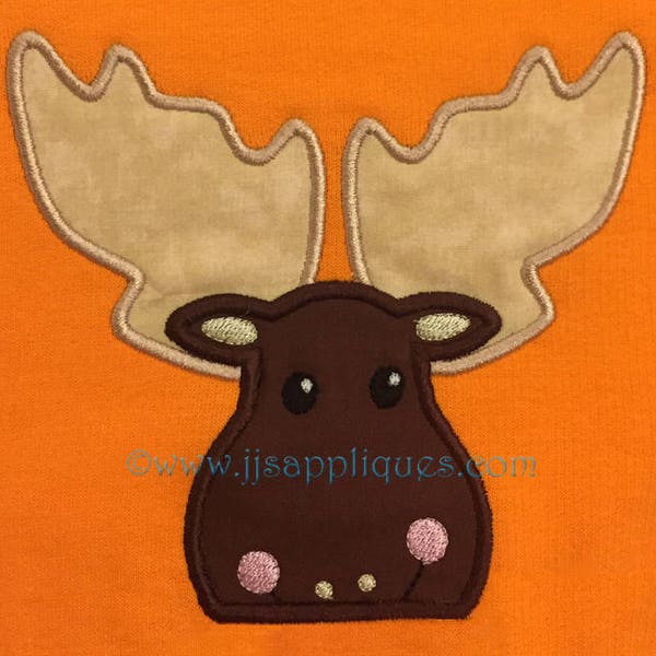 Christmas Moose Peeker Hooded Towel In the Hoop applique  digital design 4x4, 5x7, 6x10 hoops - Instant Download