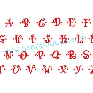 Instant Download - Fonts - Embroidery Font Designs - Boingo Font Designs Capital Letters, Dotted, Decorated Fonts, 5 inches tall