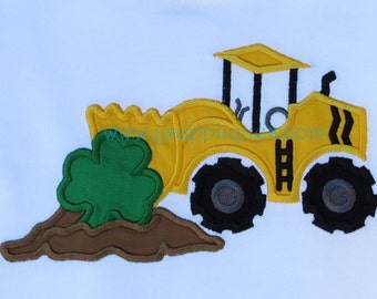 Instant Download - Scraper Truck St Patricks Day Shamrock Digitized Embroidery Applique Designs - 4x4, 5x7, and 6x10 hoops