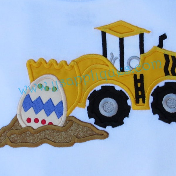 Instant Download - Scraper Truck Easter Egg Digitized Embroidery Applique Designs - 4x4, 5x7, and 6x10 hoops