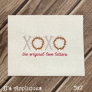 Cartas de amor originales - Diseño de bordado cristiano - Diseño espiritual Bordado Aros de tamaño 4x4, 5x7, 6x10 - Descarga instantánea