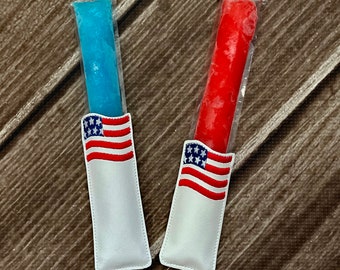 Freezer Pop Holder - USA Flag - 4 inch, 5 inch, with multiple designs in 5x7, 6x10 hoops - Instant Download