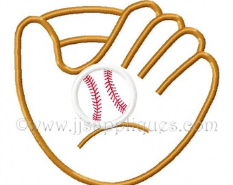 Instant Download - Baseball Embroidery Applique Designs Sports Embroidery Designs - Baseball Glove and Baseball  4x4, 5x7, 6x10 hoops