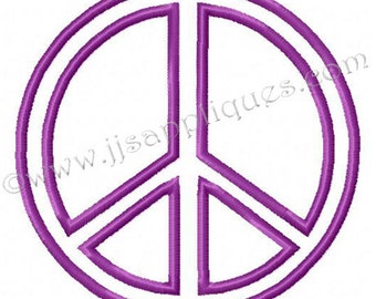 Instant Download - Peace Sign Embroidery Designs - Peace Sign Embroidery Applique Designs for 4x4, 5x7, 6x10 hoops