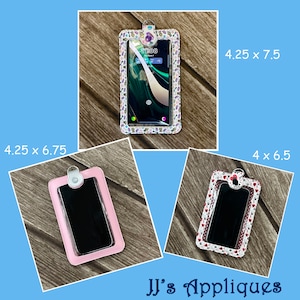 ITH - Snap Tab-hoesje voor telefoon, 3 maten voor een borduurring van 6 x 10, past op iPhones en Samsung-telefoons - Direct downloaden