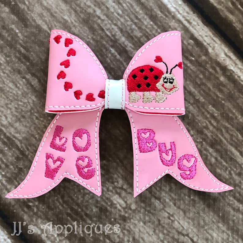 Ith love bug cheer bow embroidery design 2 sizes with  etsy Ith love bug cheer bow embroidery design 2 sizes with  etsy