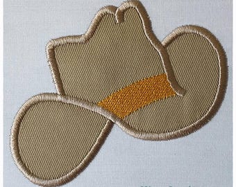 Cowboy Hat Machine Embroidery Applique Design - Digital Download